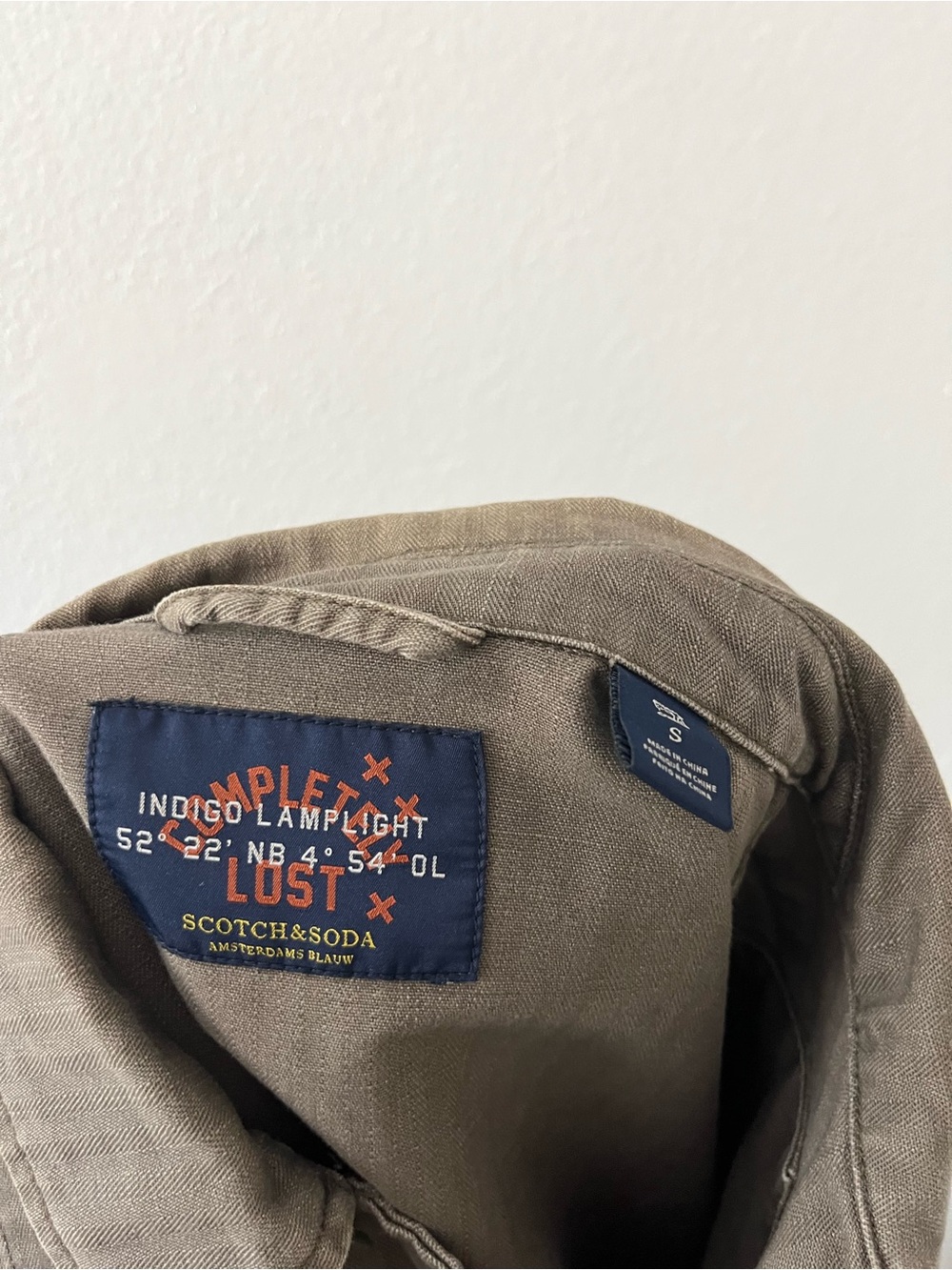 Scotch & Soda Military Shirt Jacket in Army Green with patches Men's Small - Picture 9 of 10